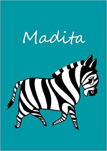 Notebook / diary / coloring book - Madita: DIN A4 - Zebra - blanko