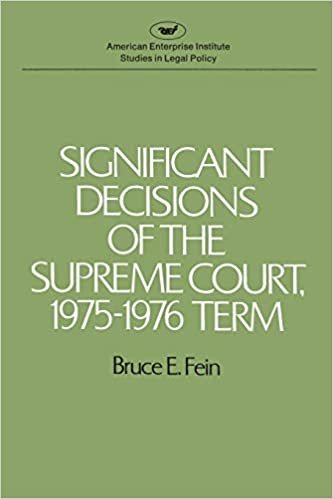 Significant Decisions of the Supreme Court 1975-76 (AEI Studies)