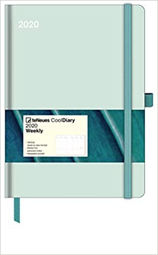 Cool Diary Greeny Mint/Leaf 2020 - Weekly Planner - 16x22cm - Buchkalender - Taschenkalender - Wochenübersicht indir