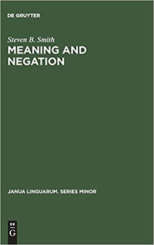 Meaning and Negation (Janua Linguarum. Series Minor)