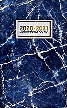 2020-2021 Pocket Planner: Cute Two-Year (24 Months) Monthly Pocket Planner & Agenda | 2 Year Organizer with Phone Book, Password Log & Notebook | Nifty Blue Marble Pattern