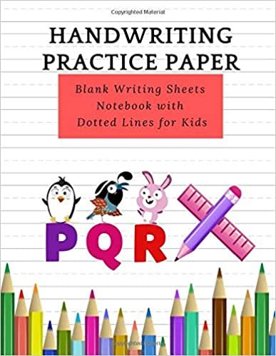 Handwriting Practice Paper: Blank Handwriting Book For Kids & Learning To Write ABC Lined Paper Design Elementary, Volume 5