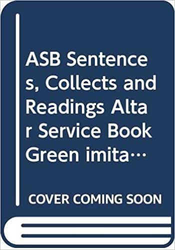 ASB Sentences, Collects and Readings Altar Service Book Green imitation leather hardback ASB851
