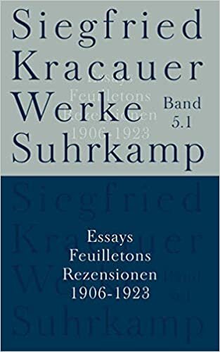 Siegfried Kracauer Werke Suhrkamp - Essays, Feuilletons, Rezensionen - Band 5.1