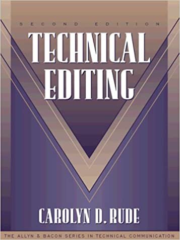 Technical Editing (Allyn & Bacon Series in Technical Communication) indir