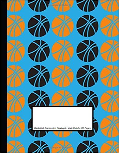 Basketball Composition Notebook: Wide Ruled | 100 Pages | One Subject Notebook | Sky Blue (8.5 x 11 inches) indir