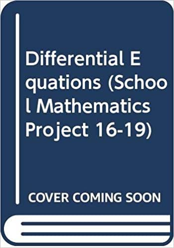 Differential Equations (School Mathematics Project 16-19)