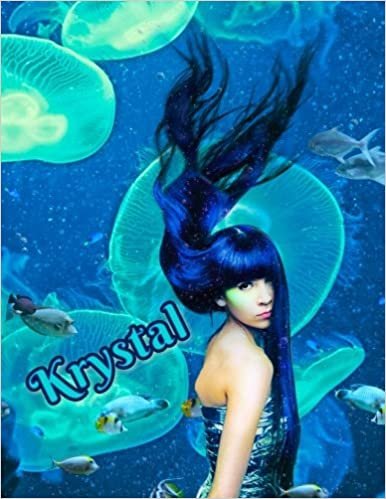 Krystal: Personalized Book with Name, Journal, Notebook, Diary, 105 Lined Pages, 8 1/2" x 11" indir