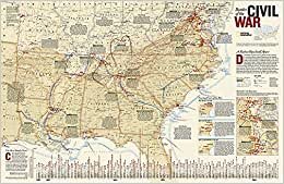 Battles of the Civil War, Tubed: Wall Maps History & Nature indir