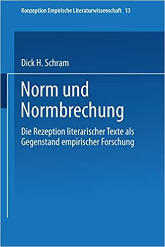 Norm und Normbrechung (Konzeption empirische Literaturwissenschaft)