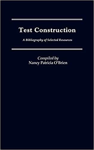 Test Construction: A Bibliography of Selected Resources
