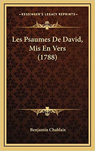 Les Psaumes De David, Mis En Vers (1788)
