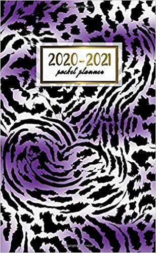 2020-2021 Pocket Planner: 2 Year Pocket Monthly Organizer & Calendar | Cute Two-Year (24 months) Agenda With Phone Book, Password Log and Notebook | Pretty Purple Leopard Pattern
