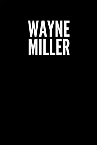 Wayne Miller Blank Lined Journal Notebook custom gift: minimalistic Cover design, 6 x 9 inches, 100 pages, white Paper (Black and white, Ruled)