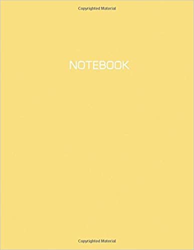 Notebook: Yellow, Ruled, Soft Cover (8.5 x 11 Inches)