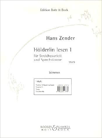 Hölderlin lesen I: Streichquartett und Sprecher ad libitum. Stimmensatz.