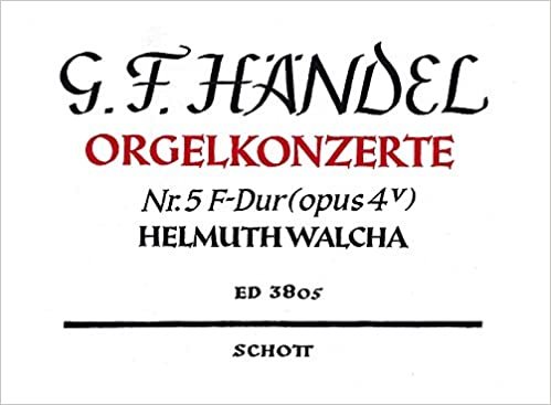 Orgel-Konzert Nr. 5 F-Dur: op. 4/5. HWV 293. Orgel, 2 Oboen, Fagott und Streicher. Orgelauszug. indir