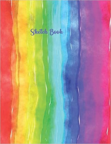 Sketch Book: Artist Sketching Pad | Colorful Rainbow Watercolor | Large Unlined Blank Pages Note Book 8.5 X 11" | Creative Journal to write in, ... or Doodle Diary | 109 Pages | Ideal Gift