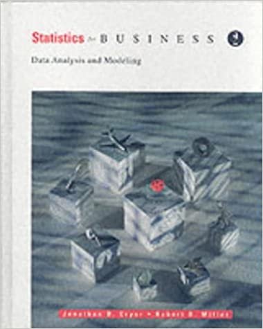 Statistics for Business: Data Analysis and Modeling: Data Analysis and Modelling (Duxbury Series in Business Statistics & Decision Sciences)