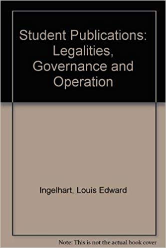 Student Publications: Legalities, Governance, and Operation