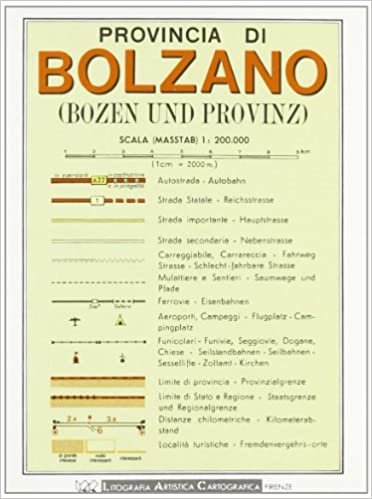 Bolzano Provincial Road Map (1:200, 000)