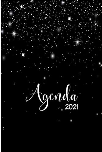 Agenda 2021: Agenda de 12 Meses con una Semana por Página, Tapa Blanda | Organizador semanal 2021 pared | Planificador semanal 2021 escritorio | ... de 15 x 23 cm | Portada Galaxia Estrellas
