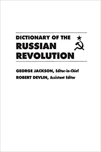 Dictionary of the Russian Revolution (Perspectives in Artificial) indir