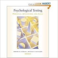 Psychological Testing: Principles, Applications and Issues