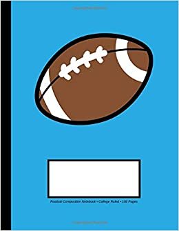 Football Composition Notebook: College Ruled, 100 Pages, One Subject Daily Journal Notebook, (Large, 8.5 x 11 in.) indir
