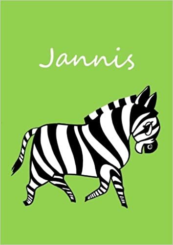 Malbuch / Notizbuch / Tagebuch - Jannis: DIN A4 - blanko - Zebra