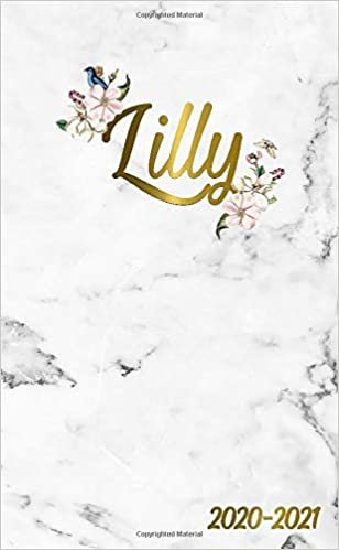 Lilly 2020-2021: 2 Year Monthly Pocket Planner & Organizer with Phone Book, Password Log and Notes | 24 Months Agenda & Calendar | Marble & Gold Floral Personal Name Gift for Girls and Women indir