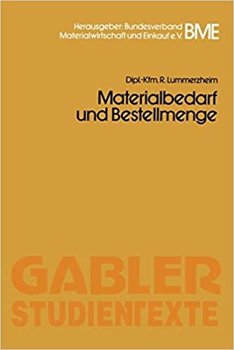 Materialbedarf und Bestellmenge (Gabler-Studientexte)