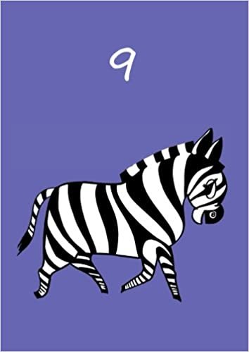 Malbuch / Tagebuch / Notizbuch - Zahlen - 9 - neun: A4 - blanko - Zebra indir