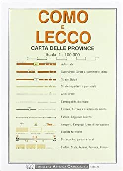 Como and Lecco Provincial Road Map (1:100, 000)
