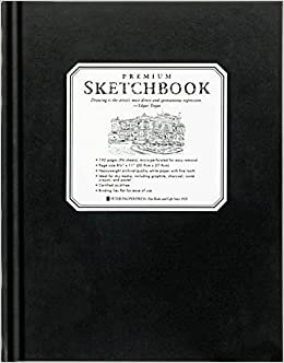 Premium Black Sketchbook - Large (21 cm x 28 cm, micro-perforated pages) indir