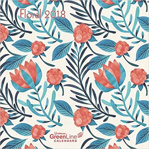 2018 Floral GreenLine Calendar - teNeues Grid Calendar - 30 x 30 cm