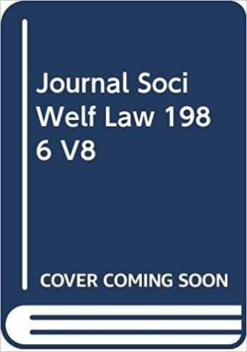 Journal Soci Welf Law 1986 V8