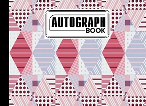 Autograph Book: Rhombus Cover | Autograph Book for Adults & Kids, 150 Blank Pages, Starlight Design, Keepsake, Size 8.25" x 6" By Heinz-Georg Reichel