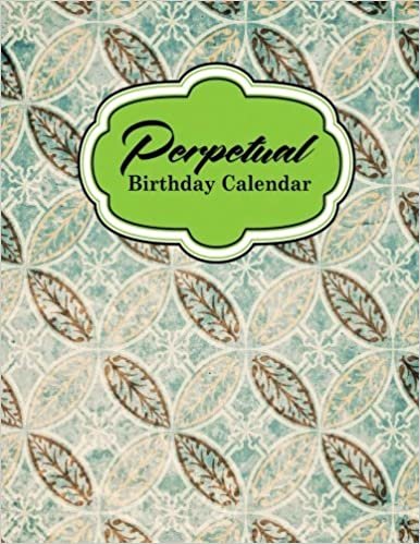 Perpetual Birthday Calendar: Event Calendar Record All Your Important Celebrations Easily, Never Forget Birthday’s Or Anniversaries Again, Vintage/Aged Cover: Volume 62