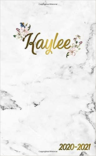 Kaylee 2020-2021: 2 Year Monthly Pocket Planner & Organizer with Phone Book, Password Log and Notes | 24 Months Agenda & Calendar | Marble & Gold Floral Personal Name Gift for Girls and Women indir