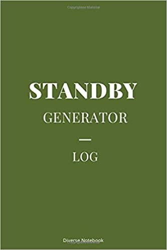 Standby Generator Log: Superb Standby Generator Notebook Journal