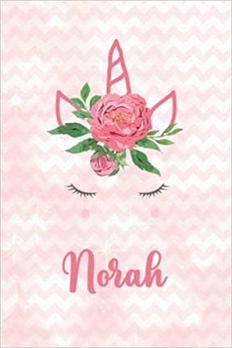 Norah: Personalized Unicorn Norah Journal / Notebook || Elegant Gift Idea For Family and Friends || Lined Journal / Notebook / Planner, 120 Pages, Size 6 x 9, Soft Matte Cover.