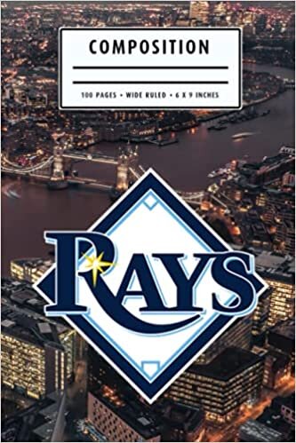 Composition: Tampa Bay Rays Camping Trip Planner Notebook Wide Ruled at 6 x 9 Inches | Christmas, Thankgiving Gift Ideas | Baseball Notebook #25