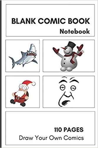 Blank Comic Book Notebook: 110 Pages. Draw Your Own Comics. For Kids and Adults. indir