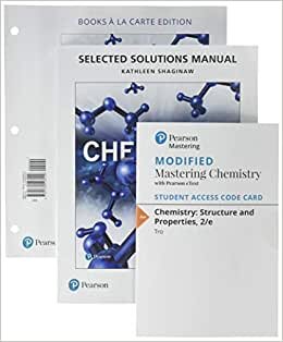 Chemistry: Structure and Properties, Books a la Carte Edition; Modified Masteringchemistry with Pearson Etext -- Valuepack Access Card -- For ... Manual for Chemistry: Structure and Prope