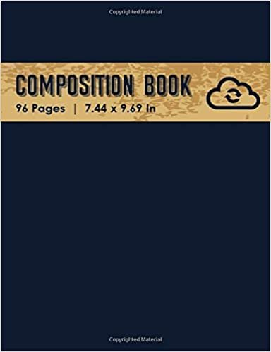 Composition Book: Composition Book Wide Ruled and Lined 96 Pages (7.44 x 9.69 inches), Can be used as a notebook, journal, diary - Cloud indir