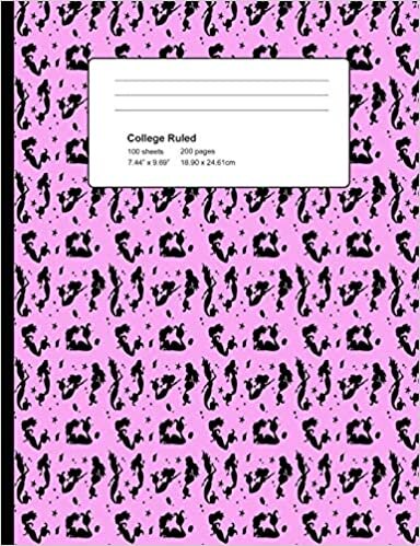 College Ruled 200 Pages: Light Pink Mermaids Composition Notebook, Mermaids College Composition Book, Notebook For Girls That Love Mermaids, Pretty Mermaids Pattern