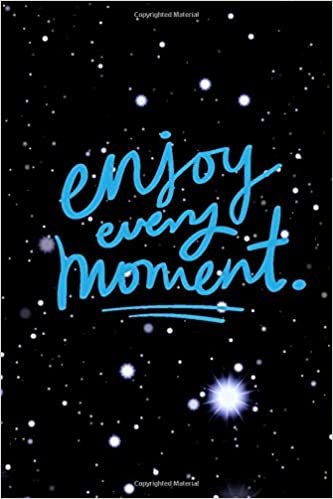 Enjoy every moment: Motivational Notebook, Black journal, Diary (110 Pages, Blank, 6 x 9)
