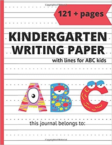 Kindergarten writing paper with lines for ABC kids: Blank Dotted Lined Notebook Make a story writing, school supplies, Handwriting practice for homeschooling cover: 121 pages, size 8.5x11" indir