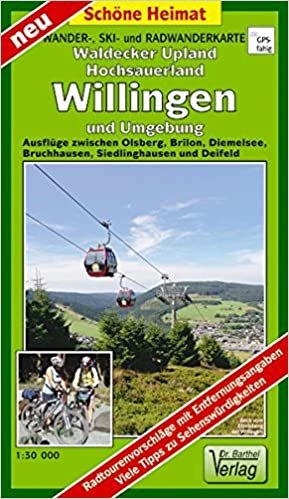 Wander-, Ski- und Radwanderkarte Waldecker Upland, Hochsauerland, Willingen und Umgebung: Ausflüge zwischen Olsberg, Brilon, Diemelsee, Bruchhausen, ... und Deifeld. Maßstab 1:30000 (Schöne Heimat)